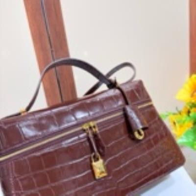 wholesale quality loro piana extra bag l27 alligator coffee